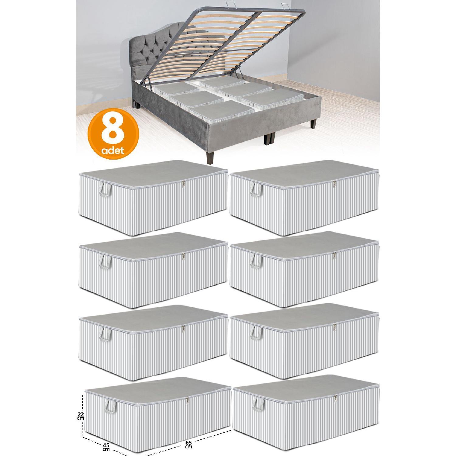 

8 предметов - основание кровати большого размера в антрацитовую полоску и сумка для хранения дивана-кровати 65 х 45 х 22 см
