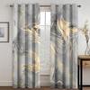 Luxury Dali Golden Texture Shade Curtains 2 Panels Modern Minimalist Style Home Curtains Living Room Bedroom Decor Curtains