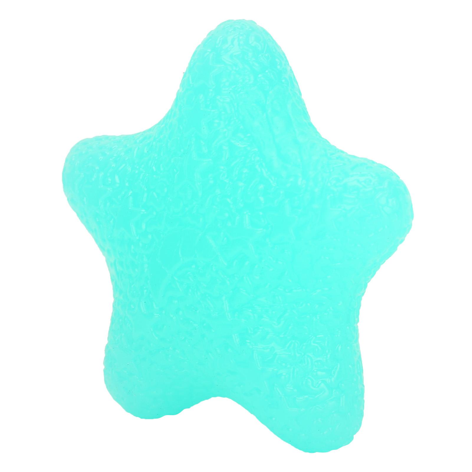 

Эластичный мяч для захвата рукой в форме звезды для массажа пальцев, тренировки запястья, снятия стресса, сжимаемый мяч, синий зелёный