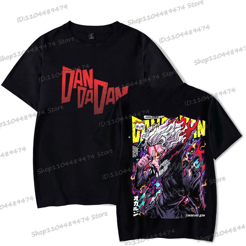 Anime Dandadan Okarun T-shirt Men Women Japanese Comic Ken Takakura Tops Tees Fashion Double Sided Graphics Dandadan Tshirt Gift