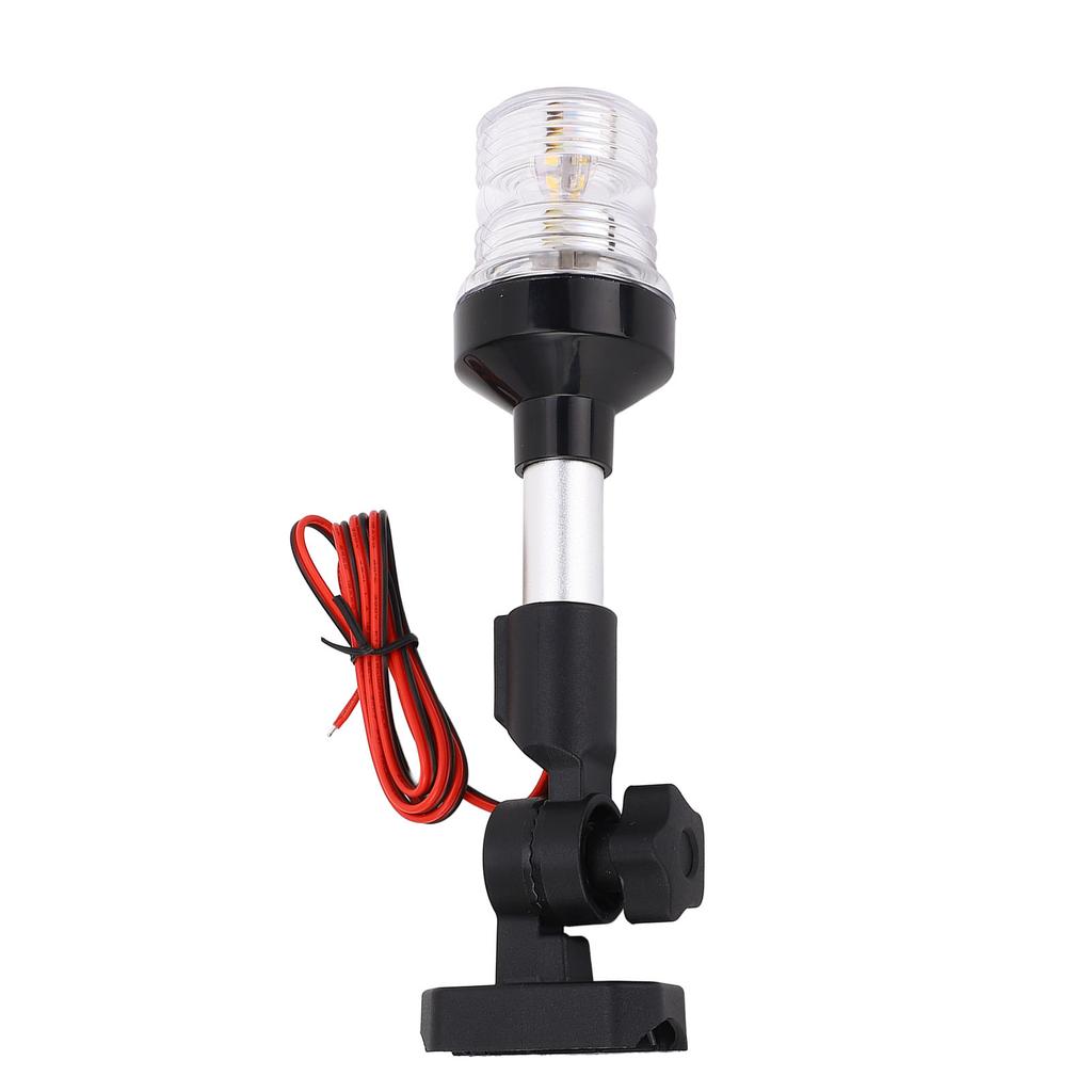 Anchor Light IP67 Waterproof White Light LED 3NM Visibility All Round Fold Down Boat Stern Light for Pontoons Flat