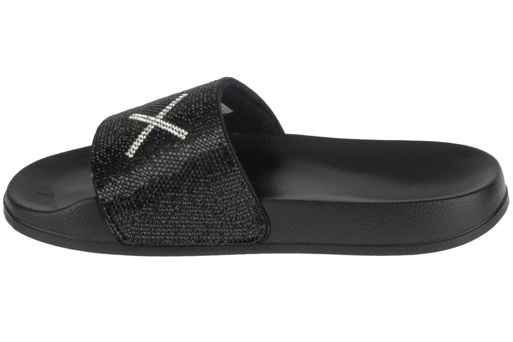 SUN68 Slippers Strass Logo, Womens black Slides