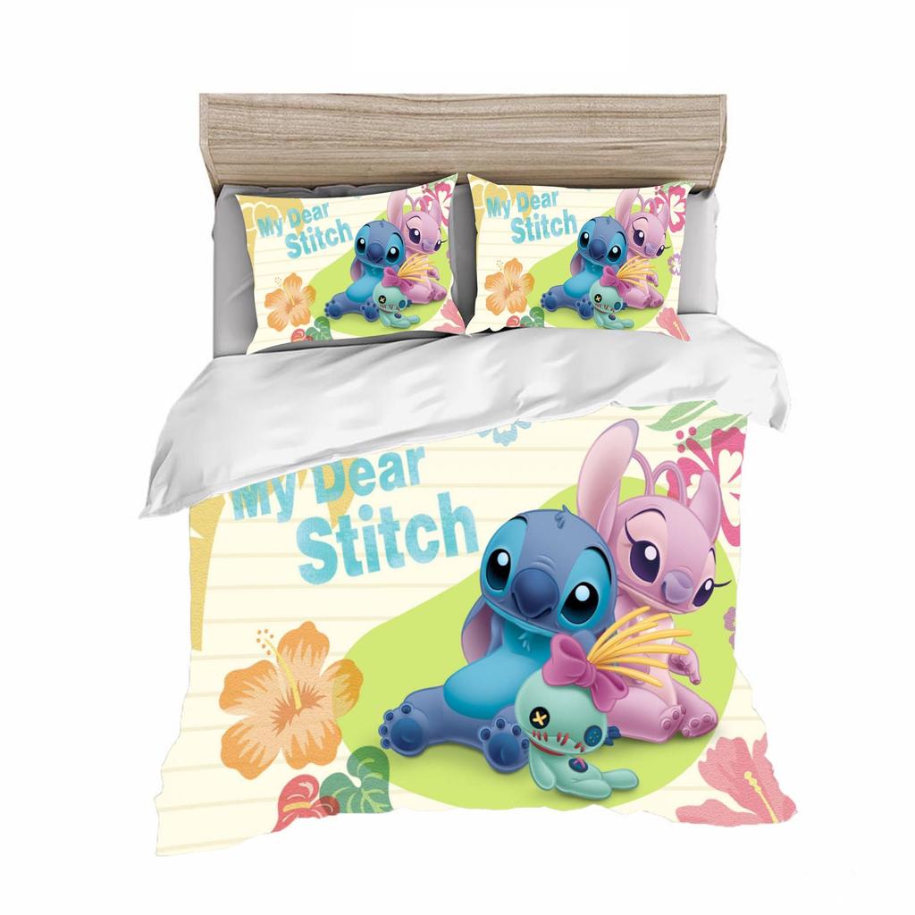 Stitch 100% Polyester Domácí dekorace 3dílná 1 Povlak na přikrývku Jednodílná sada povlečení Comforte Vynikající dárek k narozeninám