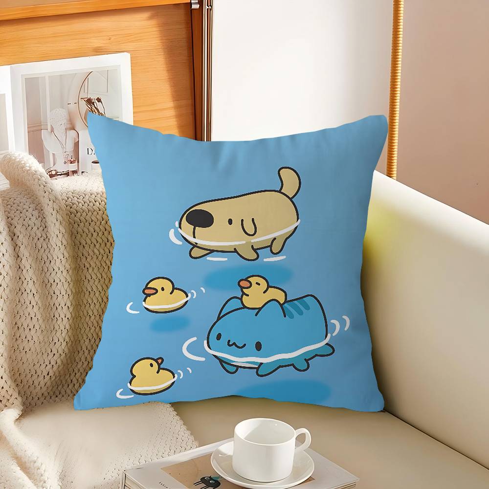B-Bugcat Capoo Cartoon Cushion Cover Pillowcase Upholstery Sofa Throw Pillow Home Decor Pillowcas