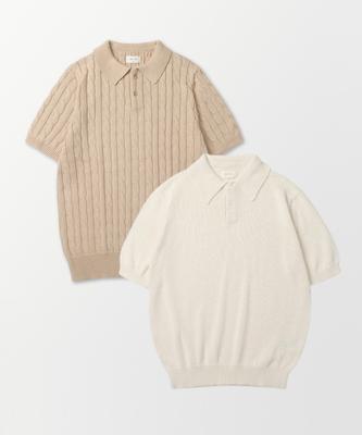 UNLIMIT [Set] Unlimit Cable + Solid Collar Knit