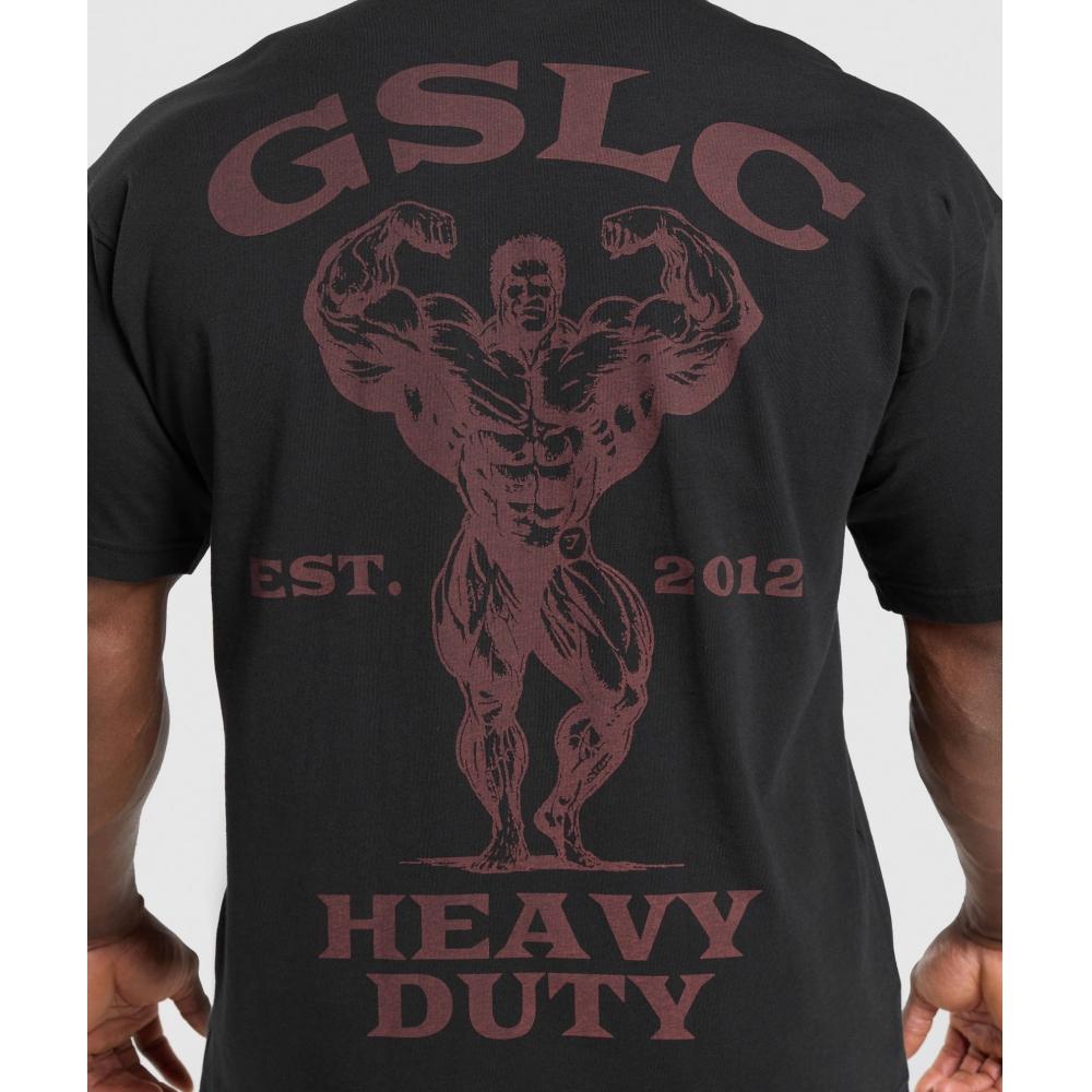 Gymshark Heavy DuTy T shirT Black A2b8k Bb2j