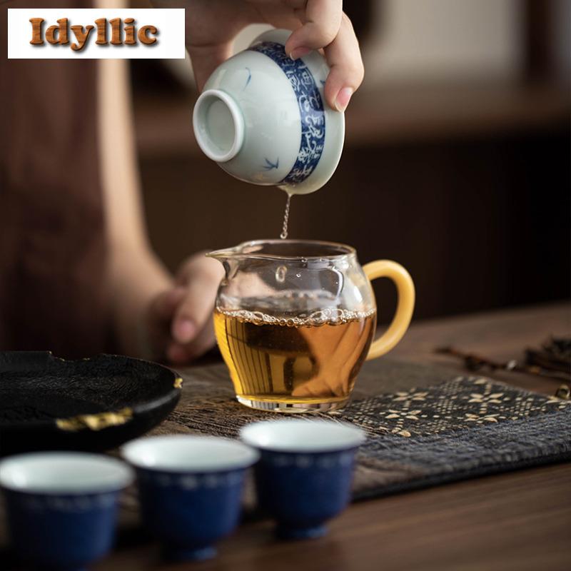 95ml Hand-painted Poetry Prose Gaiwan Retro Tea Tureen Tea Bowl With Lid Kit Tea Brewing Cover Bowl Tea Ceremony Decoration Gift