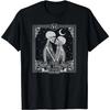 The Lovers Tarot Card Skeleton Valentines Halloween Occult T-Shirt