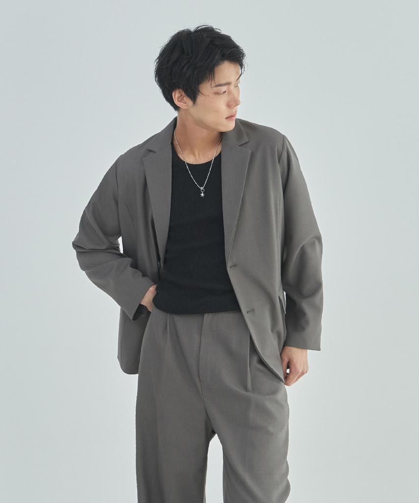 Lad Edition Wool Blended Oversized Jacket_Khaki Gray
