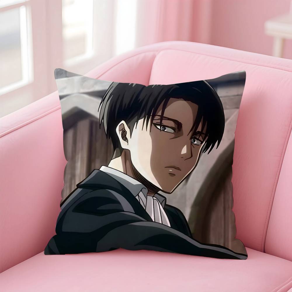 Anime A-Attack On Titan L-Levi AckermanS Kissenbezug Komfort Sofa Bett Seidig Elegant Unsichtbarer Reißverschluss Kundenspezifisches Dekokissen C