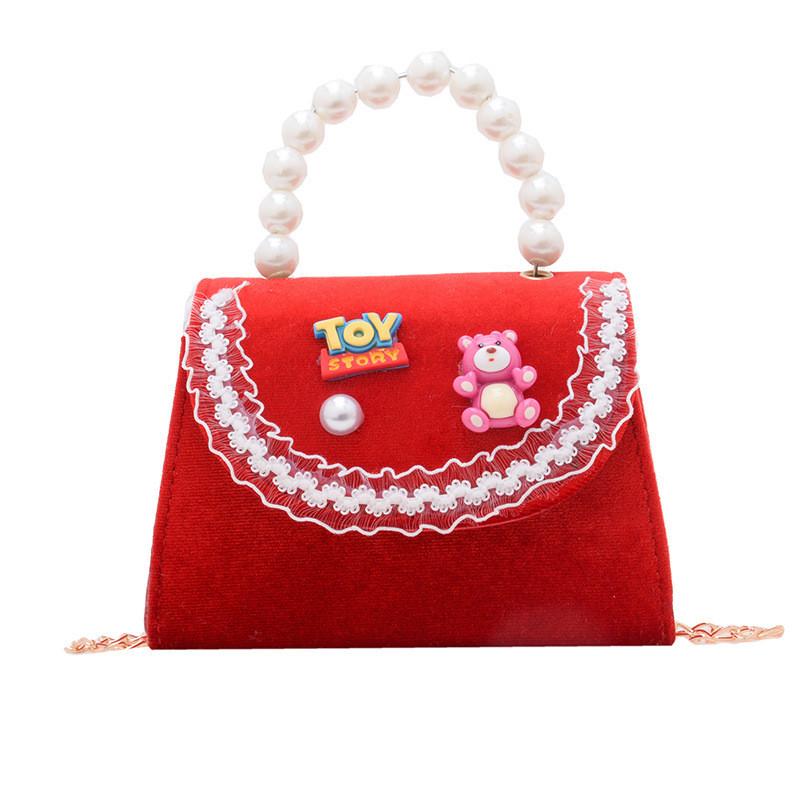 Princess Lovely Style Red Bag For Girls With Cartoon Design Perfect For New Year Gifts And Everyday Adventures