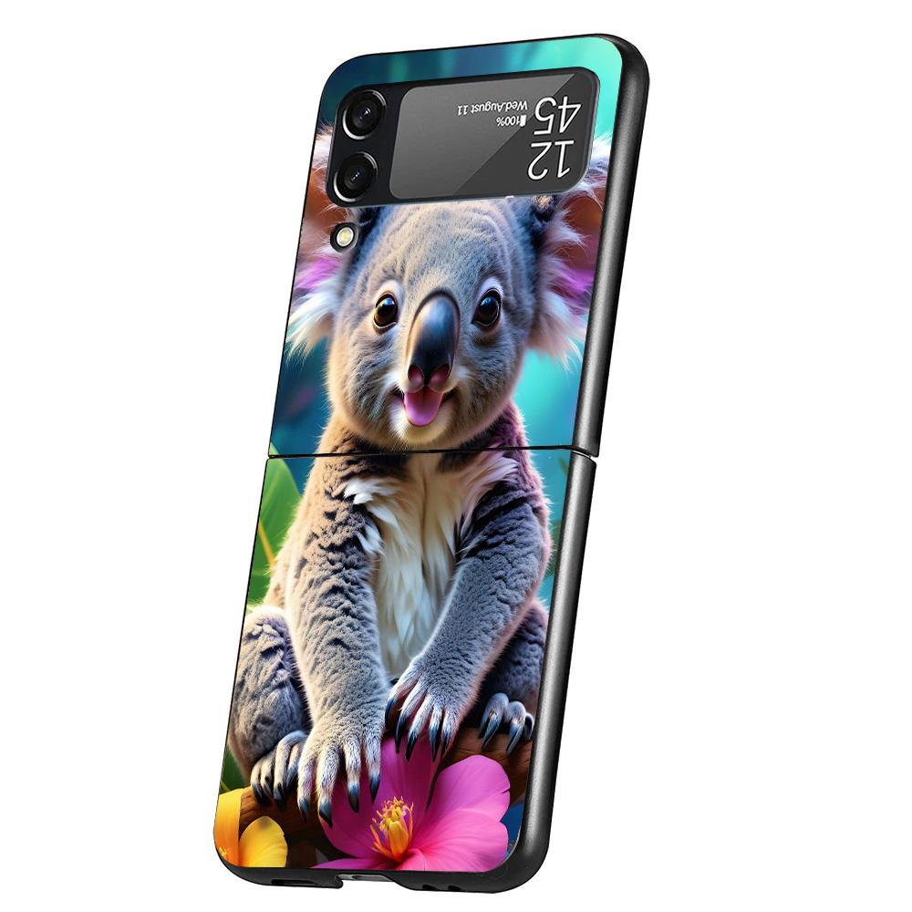 Koala Kawaii Cute Animal Phone Case For Samsung Galaxy Z Flip 7 6 5 4 3 5G Cover ZFlip7 ZFlip6 ZFlip4 ZFlip5 ZFlip3 Coque Fundas