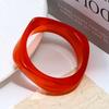 European and American geometric smudge coffee bracelet resin arc bracelet niche design student girlfriend jewelry women