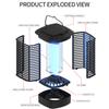 Black Indoor High-voltage Portable ABS Flame-retardant Material Mosquito Killer 360 ° Mosquito Trap Lamp Electric Mosquito Repellent Lamp