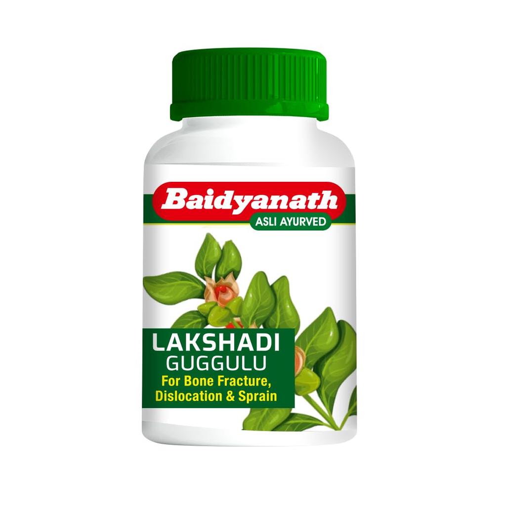 Baidyanath Lakshadi Guggulu Ayurvedic Tablets for Bone Strength Joint Support Fracture Recovery 80 Tablets