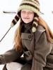 SETSETSET Two-Way Earflap Beanie Stripe Green Mix