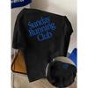 European Size Sunday Running Club, Sunday Running Club Double-Sided Print Men'S Fashion T-Shirt, Suitable for Home Daily Leisure