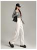 2025 New Women's High-Waist Slim Fit White Wide-Leg Jeans - Versatile Summer Thin Trousers