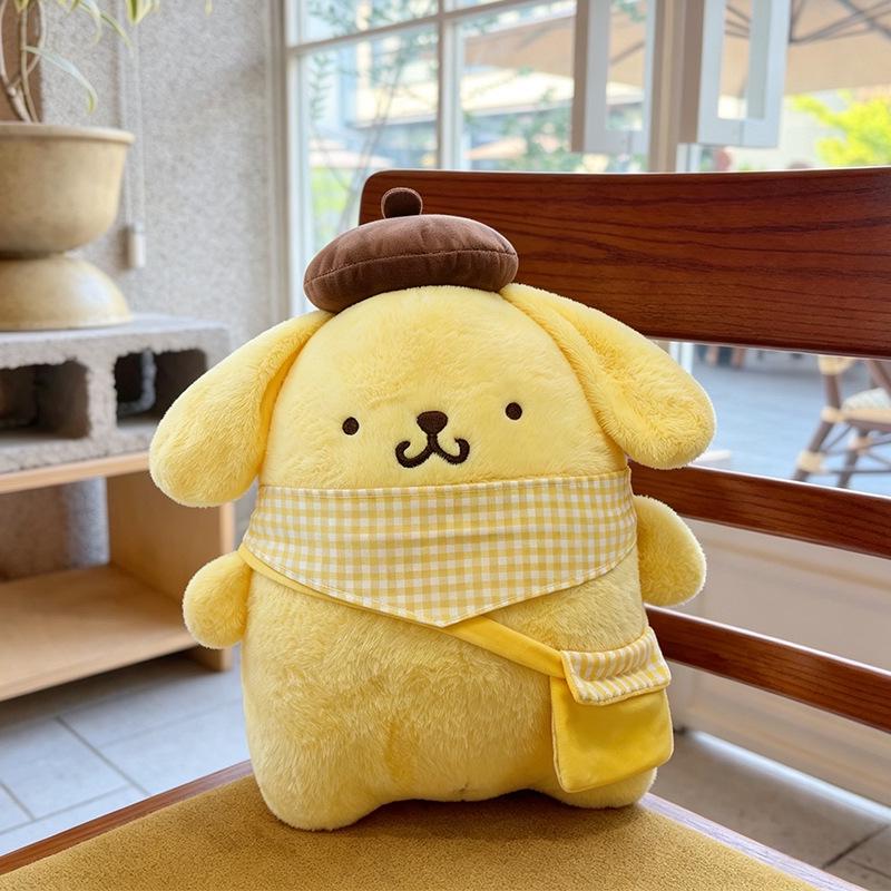 Cute Pudding Dog Plush Toy Backpack & Pillow Gift Set 30cm