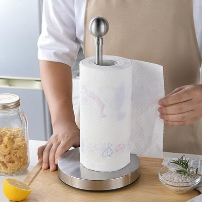 Stainless Steel Vertical Paper Towel Holder Kitchen Dining Room Roll Organizer Household Countertop Roll Holder