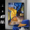 Van Goghs berühmtes Gemälde Café bei Nacht Kunstreproduktion Gedruckt auf Leinwand Wandkunst Poster und Bilder für Heimzimmerdekoration