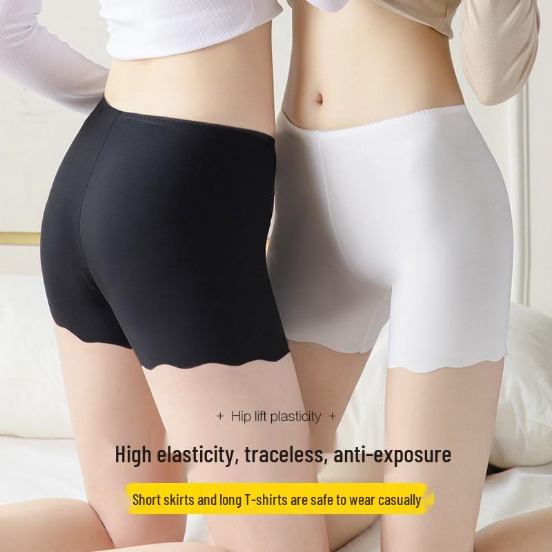 Women's Breathable Ice Silk Safety Shorts - Seamless Summer Base Layer