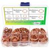 110pcs Copper-clad Cotton Gaskets, Compression Sealing Gaskets, Suitable for Automotive Oil Drain Plugs and Compression Washers.