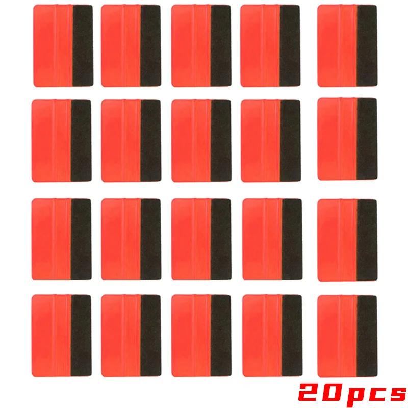10/20 Pièces Grattoir de Voiture avec Feutre Carte Raclette Film de Covering Vinyle Autocollant Fibre de Carbone Outils de Covering de Voiture Applicateur de Teinte de Vitre Auto