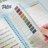 Morandi Color Page Markers Index Sticker Tabs with Built-in Scale Ruler, Transparent Thin Self Adhesive PET Markers, Compact Writable Book Labels for