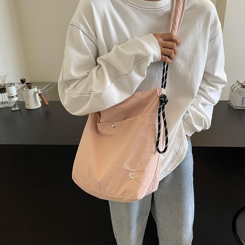 Холщовая сумка Женская сумка через плечо большой вместимости Сумка для покупок — фото 5