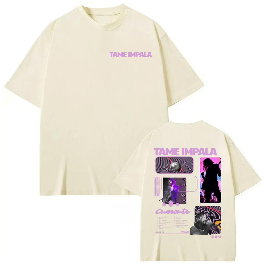 Rock Band Tame Impala Tour T-shirt Men Women Clothing Fashion Y2k Oversized T-shirts Summer Casual Short Sleeve T Shirts