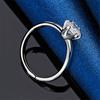 1 Piece 925 Sterling Silver Open-Ended Exquisite Zircon Ring for Women, Jewelry Gift, Wedding Accessories
