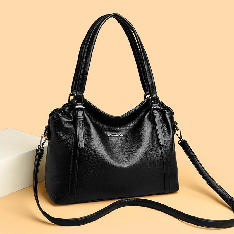 Damen Minimalistische Handtasche, Schultertasche mit großem Fassungsvermögen, Vintage Handtasche, Damenhandtasche, Modische Alltags-Schultertasche