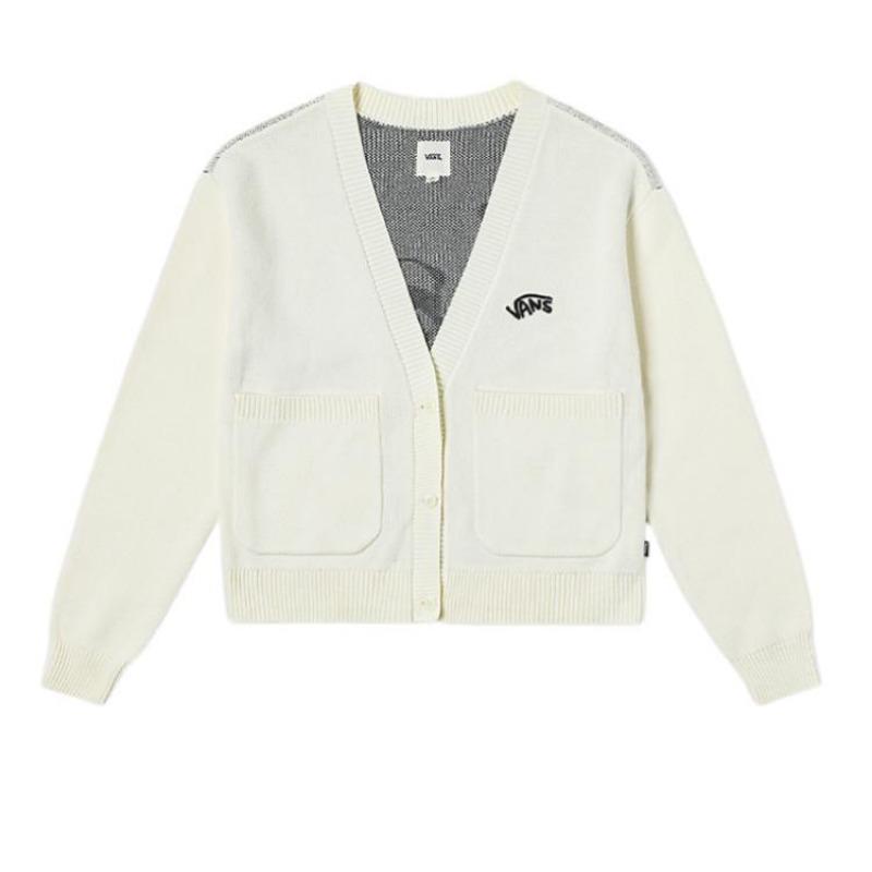 Vans Cardigan Windproof Warm Comfortable Casual Long Sleeve Sweater Women Sweater Off-White VN000NFBFS8