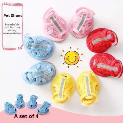 Produkty pro domácí mazlíčky Reflexní sandály pro domácí mazlíčky Letní tenké síťované boty proti pádu pro psy