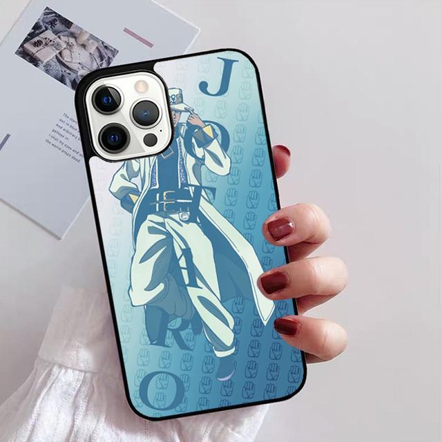 Jotaro Kujo Star Platinum JoJo Anime Phone Case for iPhone 11 12 13 14 Pro Max Mini XR XS SE 2020 7 8 Plus Samsung S21 S22 Coque