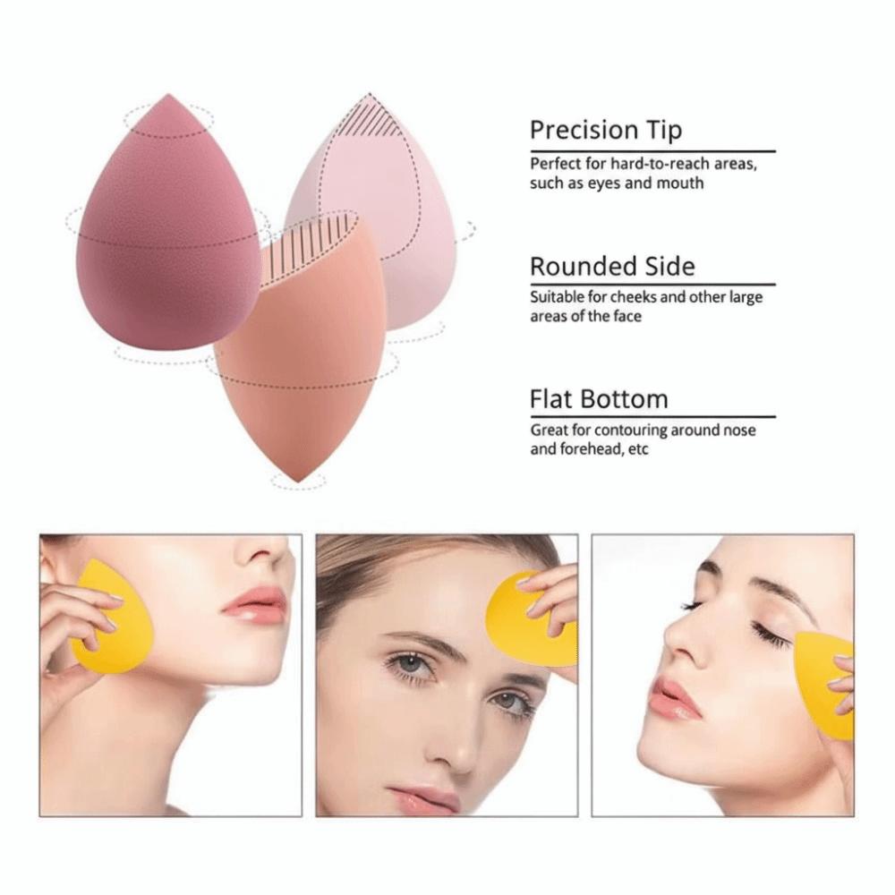 Latex-Free Foam Beauty Sponges with Egg Case Face Makeup Tools  for Foundation Application