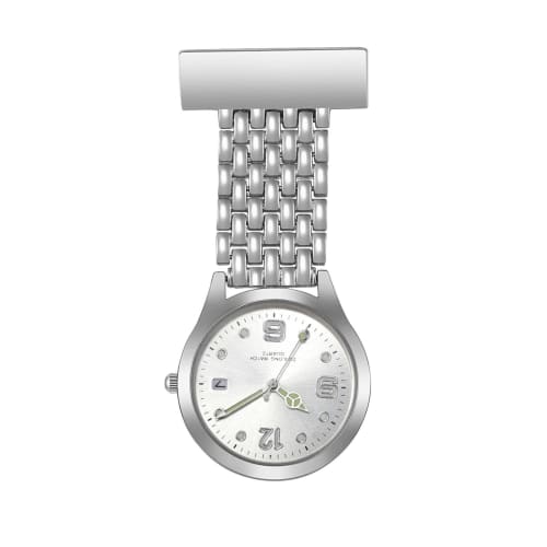 

Часы для медсестры Lancardo, часы на клипсе, часы для медсестры, циферблат с обратной индикацией, мужские и женские, аналоговые, водонепроницаемые, нержавеющая сталь, сплав, серебристые, идеальный подарок для