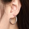 VNOX Basic Stainless Steel Hoop Earrings for Women Man Round Circle Loop Earring Aretes 25mm/20mm/11mm Unisex Ear Jewelry