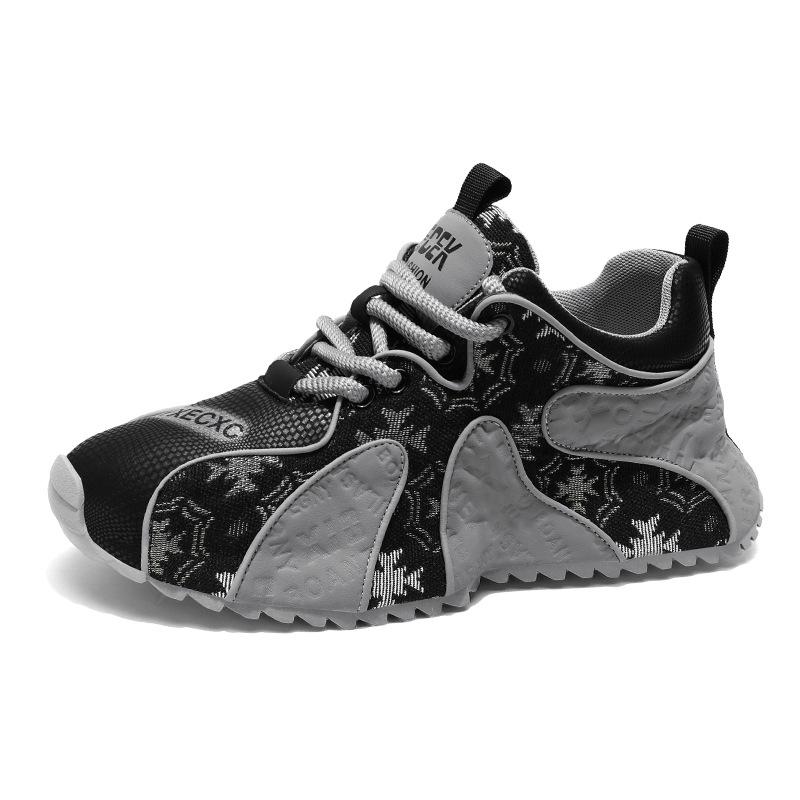 

Men s sports and leisure running thick-soled heightening dad trendy shoes autumn and winter new trendy personalized snowflake men s shoes 39