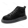 Fashion 2025 Autumn New Retro Thick Soled High Top Casual Shoes for Men Fashion Comfortable Versatile Non Slip Lace Up Platform sneakers