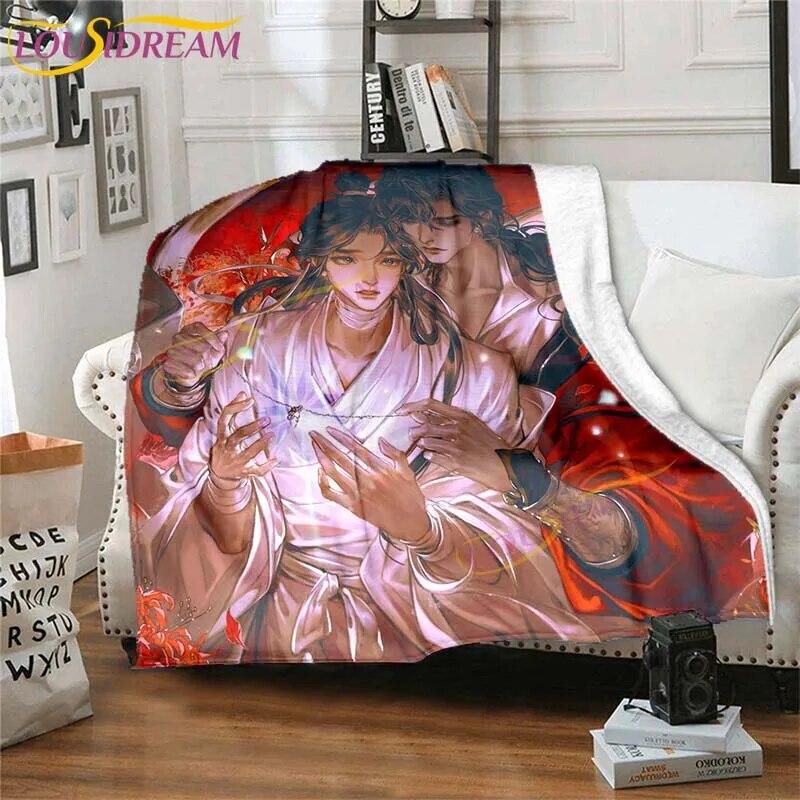 

Небесное официальное благословение одеяла BL аниме одеяло Се Лянь, Хуа Ченг мультяшное фланелевое одеяло для подарка на все сезоны