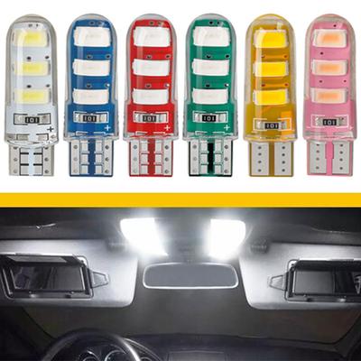 2pcs T10 Silicone Case LED Car Dome Light - 6 SMD 5630 100X 12V Charging 194 USB Chips, W5W Brightness Port Base, with D3U0