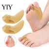 Toe Alignment Device 1 Pair Separator for Overlapping Toes, Soft SEBS Bunion Corrector, Double Foot Pain Relief Spacer Hole Hallux Valgus, Breathable