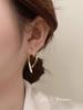 Simple Temperament Love Silver Needle Earrings New Trendy Retro Earrings Women's High-end Niche Design
