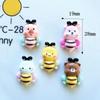 10 Pcs New Cute Cartoon Cat Bear Pig Bee Series Flat Back Resin Scrapbooking DIY Jewelry Hairpin Craft Decoration Accessorie