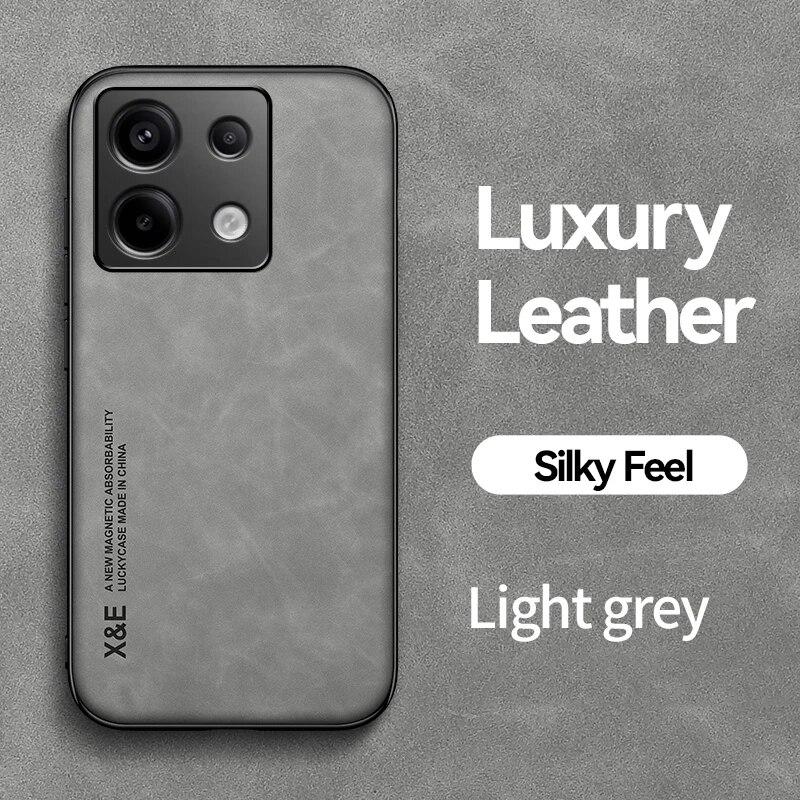 KEYSION Luxury Retro Leather Case for Redmi Note 13 Pro 5G Soft Silicone Shockproof Phone Back Cover for Redmi Note 13 Pro+ 5G