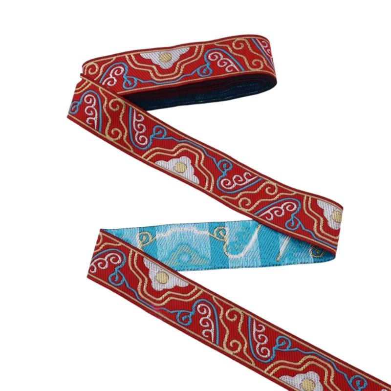 1.7M Long Embroidery Patches Cloud Pattern Fabric Ribbon Sewing Trim For Handmade Costume Curtain Sewing Embellishments