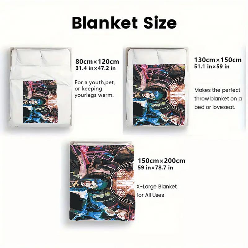 Jinx 2D Flat Pattern Flannel Blanket High quality All Seasons Warmth and Comfort Perfect for Christmas Gifts.MMT0918484