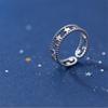 New Arrival Exquisite Craftsmanship Double Layer Star Hollow Sterling Silver Tone Jewelry Temperament Sweet Personality Opening Rings Tyb12Fashion